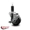 Service Caster 3.5'' Thermoplastic Rubber Swivel 1-1/4'' Expanding Stem Caster with Brake SCC-EX20S3514-TPRB-TLB-114 - alternate 4